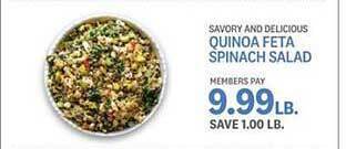 Kings Food Markets Quinoa Feta Spinach Salad offer