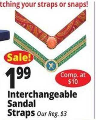 Ocean State Job Lot Interchangeable Sandal Straps offer