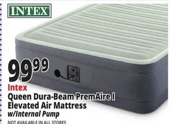 Ocean State Job Lot Intex Queen Dura-beam Premaire I Elevated Air Mattress offer