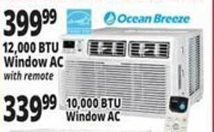 Ocean State Job Lot 12,000 Btu Window Ac 10,000 Btu Window Ac offer