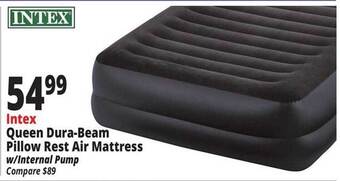 Ocean State Job Lot Intex Queen Dura-beam Pillow Rest Air Mattress offer