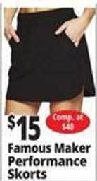 Ocean State Job Lot Famous Maker Performance Skorts offer