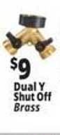 Ocean State Job Lot Dual Y Shut Off Brass offer