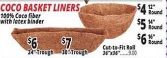 Ocean State Job Lot Coco Basket Liners offer