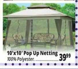 Ocean State Job Lot 10'x10' Pop Up Netting offer