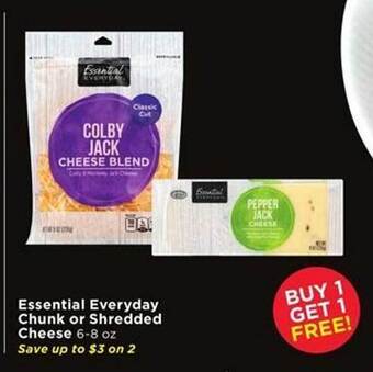 Cub Foods Essential Everyday Chunk Or Shredded Cheese offer