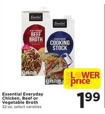 Cub Foods Essential Everyday Chicken Beef Or Vegetable Broth offer