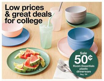 Target Room Essentials Plastic Dinnerware offer