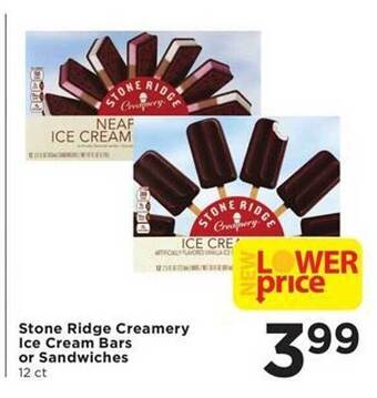 Cub Foods Stone Ridge Creamery Ice Cream Bars Or Sandwiches offer