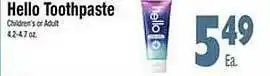 King Kullen Hello Toothpaste offer