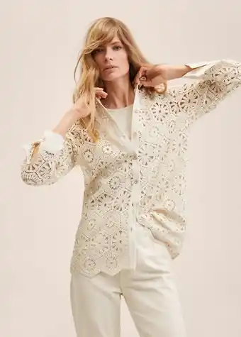 Mango Crochet panels shirt offer
