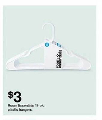 Target Room Essentials 18-pk. Plastic Hangers offer