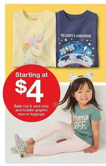 Target Cat & Jack Kids' And Toddler Graphic Tees Or Leggings offer