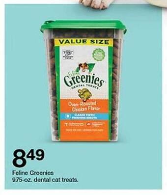 Target Feline Greenies 9.75-oz Dental Cat Treats offer