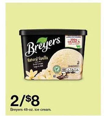 Target Breyers 48-oz Ice Cream offer