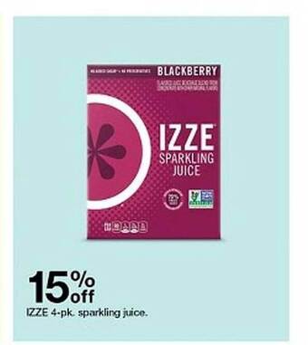Target Izze 4-pk Sparkling Juice offer