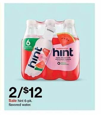 Target Hint 6-pk Flavored Water offer