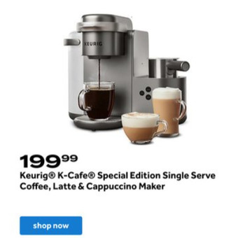 Keurig K - Cafe Special Edition Single Serve Coffee, Latte & Cappuccino Maker