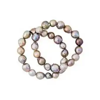 Kohl's Dyed gray ming cultured pearl stretch bracelet duo set offer
