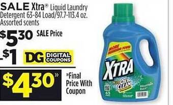 Dollar General Xtra Liquid Laundry Detergent offer