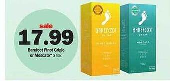 Meijer Barefoot Pinot Grigio Or Moscato offer