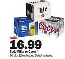 Meijer Bud Miller Or Coors offer