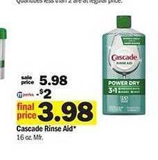 Meijer Cascade Rinse Aid offer