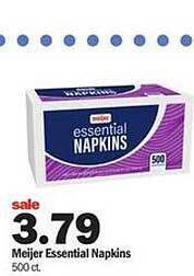 Meijer Meijer Essential Napkins offer