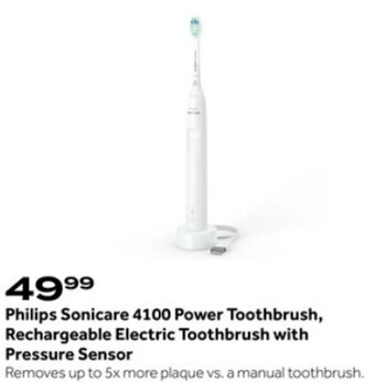 Bed Bath & Beyond Philips Sonicare 4100 Power Toothbrush, Rechargeable Electric Toothbrush with Pressure Sensor offer