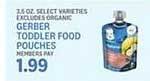 Kings Food Markets Gerber Toddler Food Pouches offer
