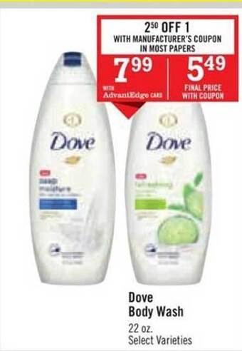 Price Chopper Dove Body Wash offer