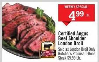 Price Chopper Certified Angus Beef Shoulder London Broil offer