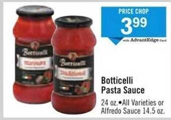 Price Chopper Botticelli Pasta Sauce offer
