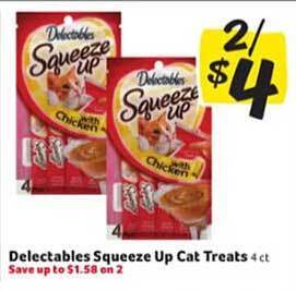 Winn Dixie Delectables Squeeze Up Cat Treats offer