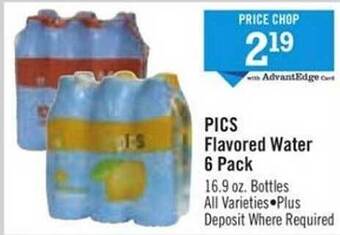 Price Chopper Pics Flavored Water 6 Pack offer