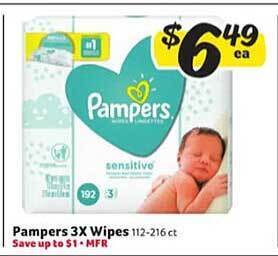 Winn Dixie Pampers 3x Wipes offer