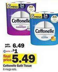 Meijer Cottonelle Bath Tissue offer