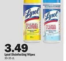 Meijer Lysol Disinfecting Wipes offer