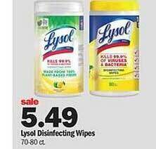Meijer Lysol Disinfecting Wipes offer