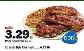 Meijer Pork Spareribs offer