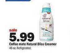 Meijer Coffee Mate Natural Bliss Creamer offer