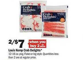 Meijer Louis Kemp Crab Delights offer
