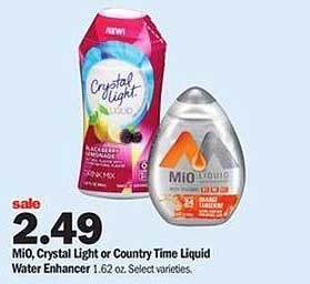 Meijer Mio Crystal Light Or Country Time Liquid Water Enhancer offer