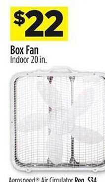 Dollar General Box Fan Indoor 20 In offer