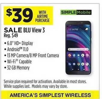 Dollar General Blu View 3 offer