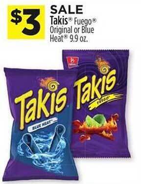 Dollar General Takis Fuego Original Or Blue Heat offer