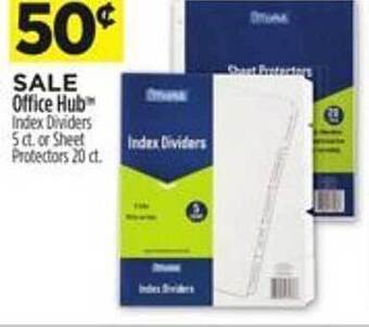 Dollar General Office Hub Index Dividers Or Sheet Protectors offer