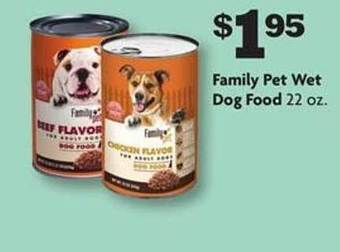 Family Dollar Family Pet Wet Dog Food offer