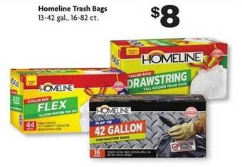 Family Dollar Homeline Trash Bags offer