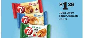 Family Dollar 7days Cream Filled Croissants offer